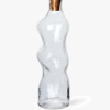Carafe en verre transparent et bouchon en liège 1L Dimple - Ferm Living