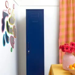 Casier en acier bleu marine 35x46x183cm The Skinny - Mustard Made
