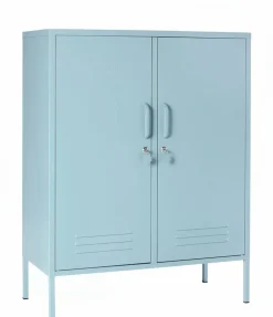 Casier en acier bleu océan 85x40x111cm The Midi - Mustard Made