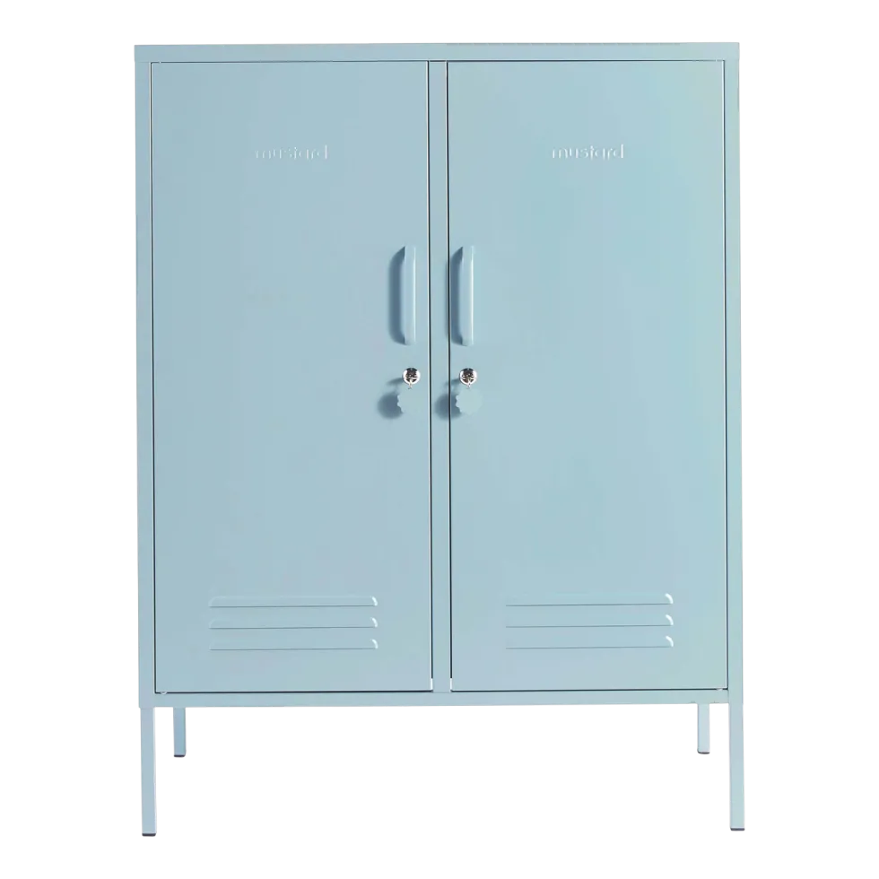 Casier en acier bleu océan 85x40x111cm The Midi - Mustard Made