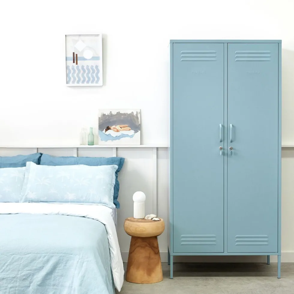 Casier en acier bleu océan 85x50x183cm The Twinny - Mustard Made