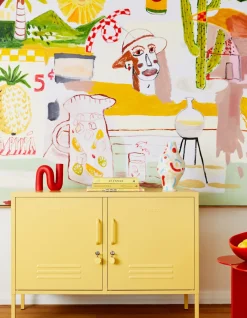 Casier en acier jaune beurre 40x100x72cm The Lowdown - Mustard Made