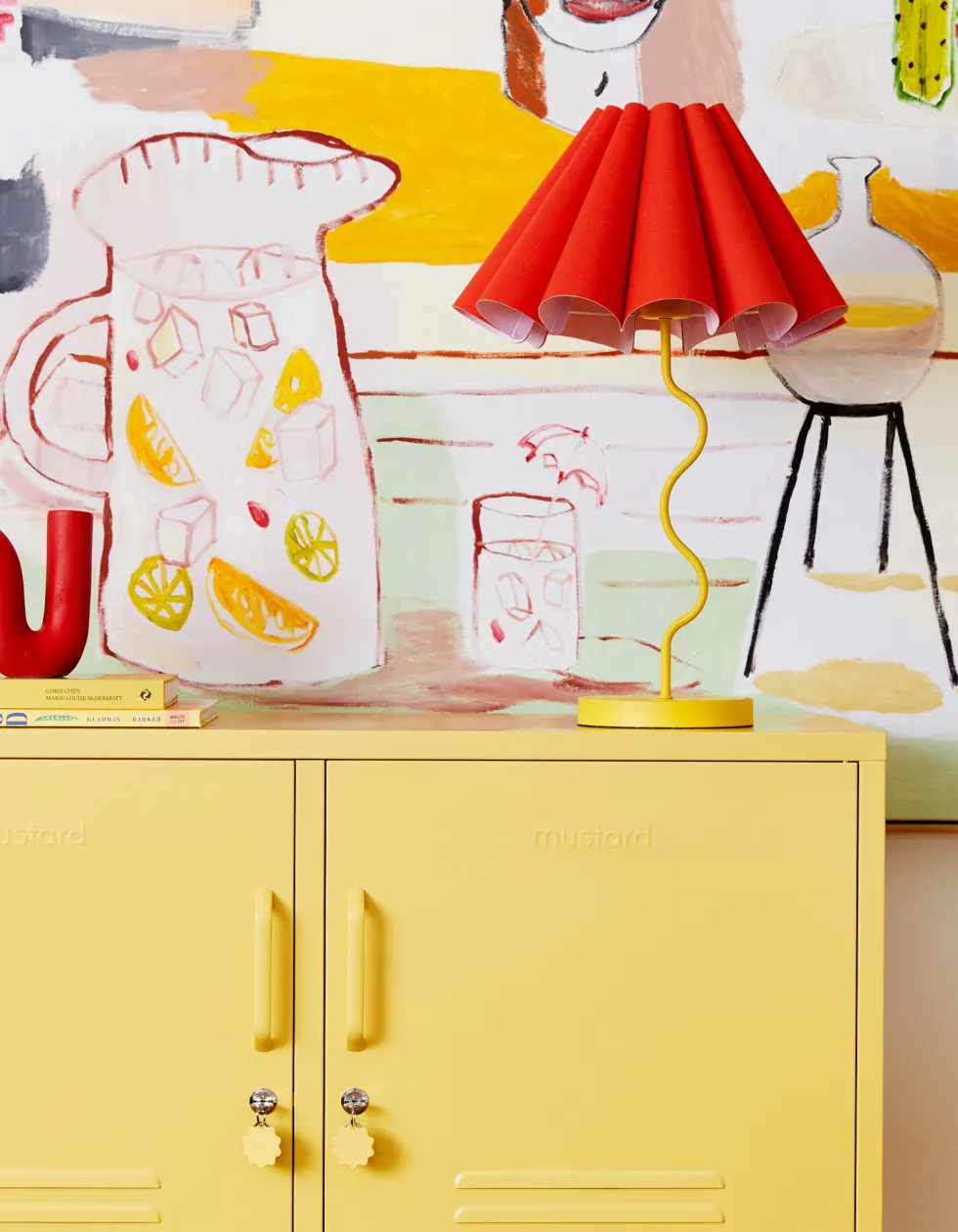 Casier en acier jaune beurre 40x100x72cm The Lowdown - Mustard Made