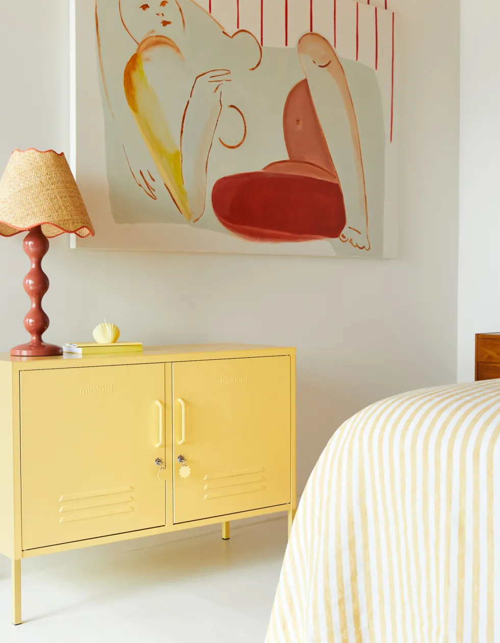 Casier en acier jaune beurre 40x100x72cm The Lowdown - Mustard Made