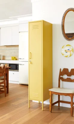 Casier en acier jaune beurre 35x46x183cm The Skinny - Mustard Made