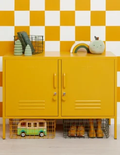 Casier en acier jaune moutarde 40x100x72cm The Lowdown - Mustard Made