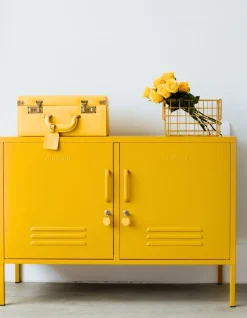 Casier en acier jaune moutarde 40x100x72cm The Lowdown - Mustard Made