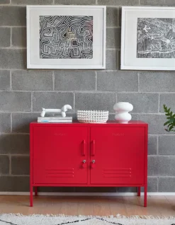 Casier en acier rouge coquelicot 40x100x72cm The Lowdown - Mustard Made