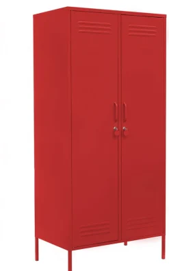 Casier en acier rouge coquelicot 85x50x183cm The Twinny - Mustard Made