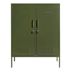 Casier en acier vert olive 85x40x111cm The Midi - Mustard Made