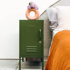 Casier gauche en acier vert olive 35x46x72cm The Shorty - Mustard Made