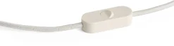 Câble en tissu blanc argile avec interrupteur 240cm Common Cord Set - Hay