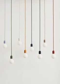 Câble pour suspension en tissu blanc argile 400cm Common Cord Set - Hay