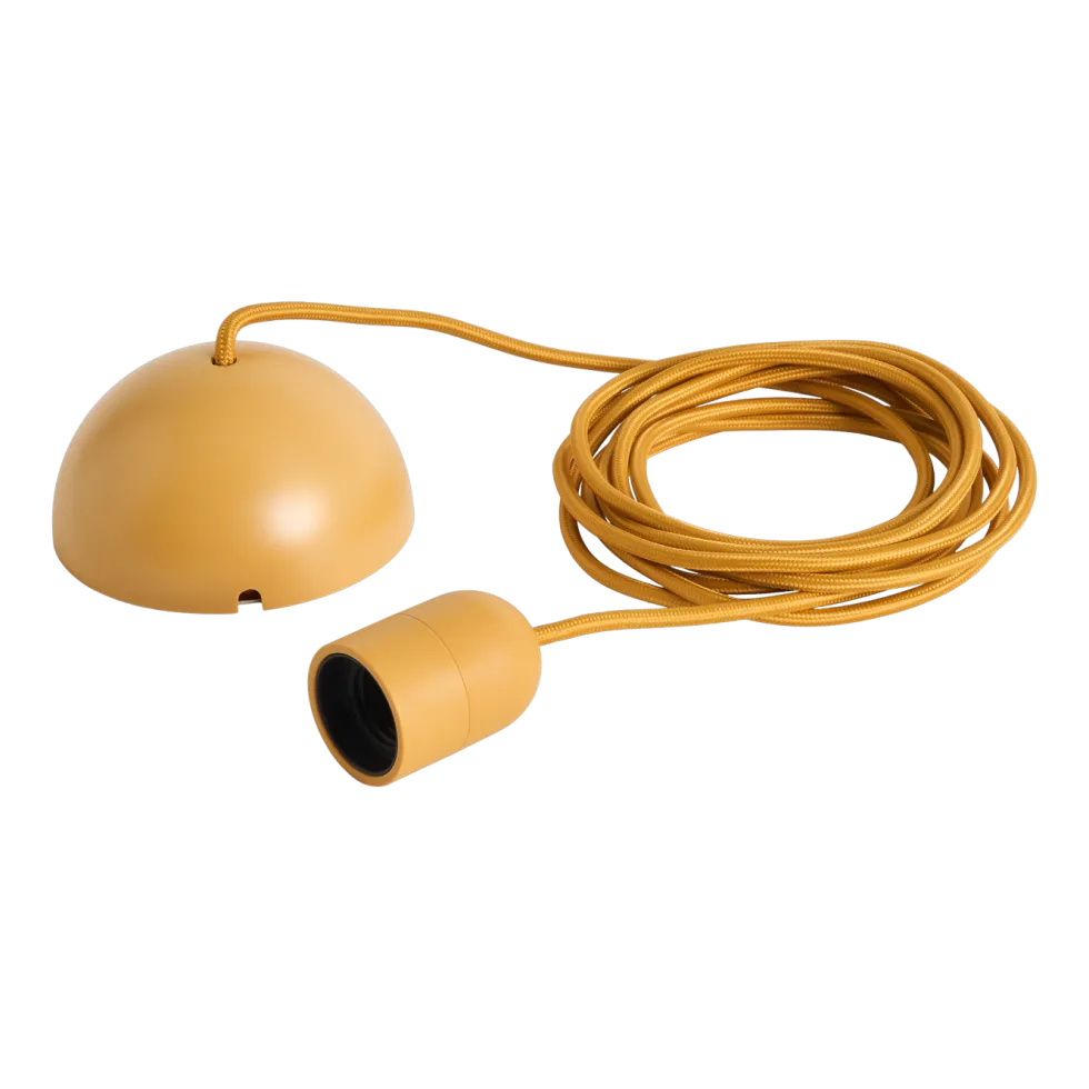 Câble pour suspension en tissu jaune ambre 400cm Common Cord Set - Hay