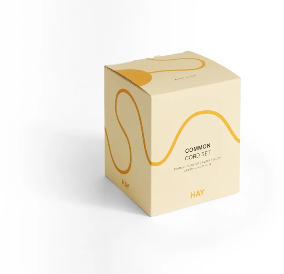 Câble pour suspension en tissu jaune ambre 400cm Common Cord Set - Hay