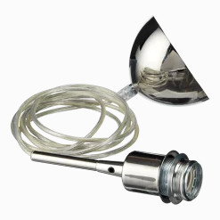 Câble transparent et gris chromé E27 Gloria - Belid