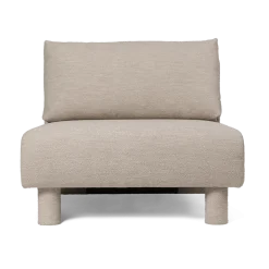 Centre de canapé modulable en bouclettes beige Dase - Ferm living