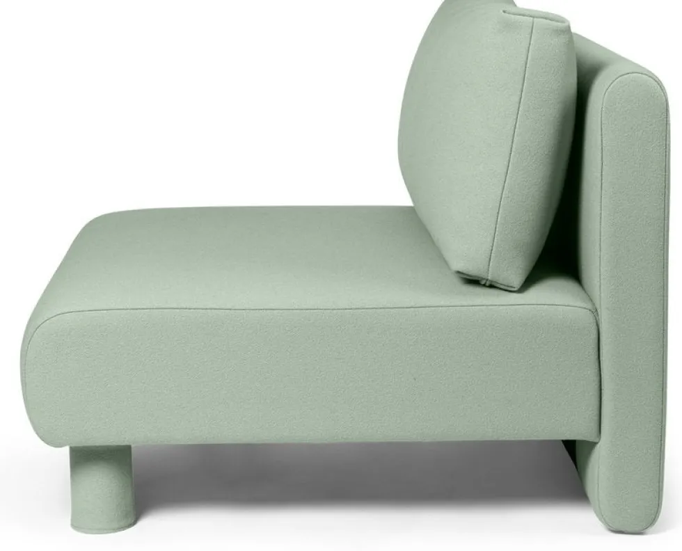 Centre de canapé modulable en laine menthe Dase - Ferm living
