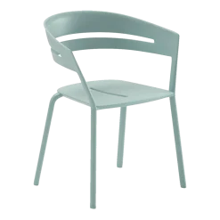 Chaise avec accoudoir en aluminium bleu clair 53 x 61 cm Ria - Fast Spa