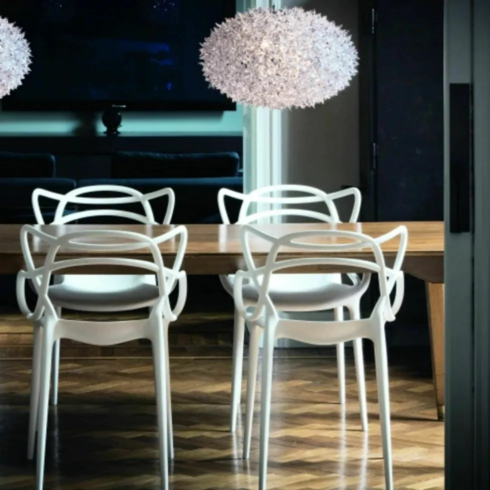 Chaise avec accoudoirs argentée Masters - Kartell