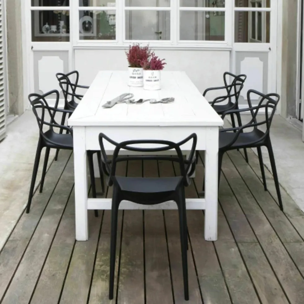 Chaise avec accoudoirs argentée Masters - Kartell