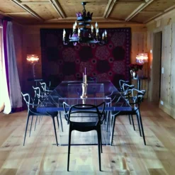 Chaise avec accoudoirs argentée Masters - Kartell