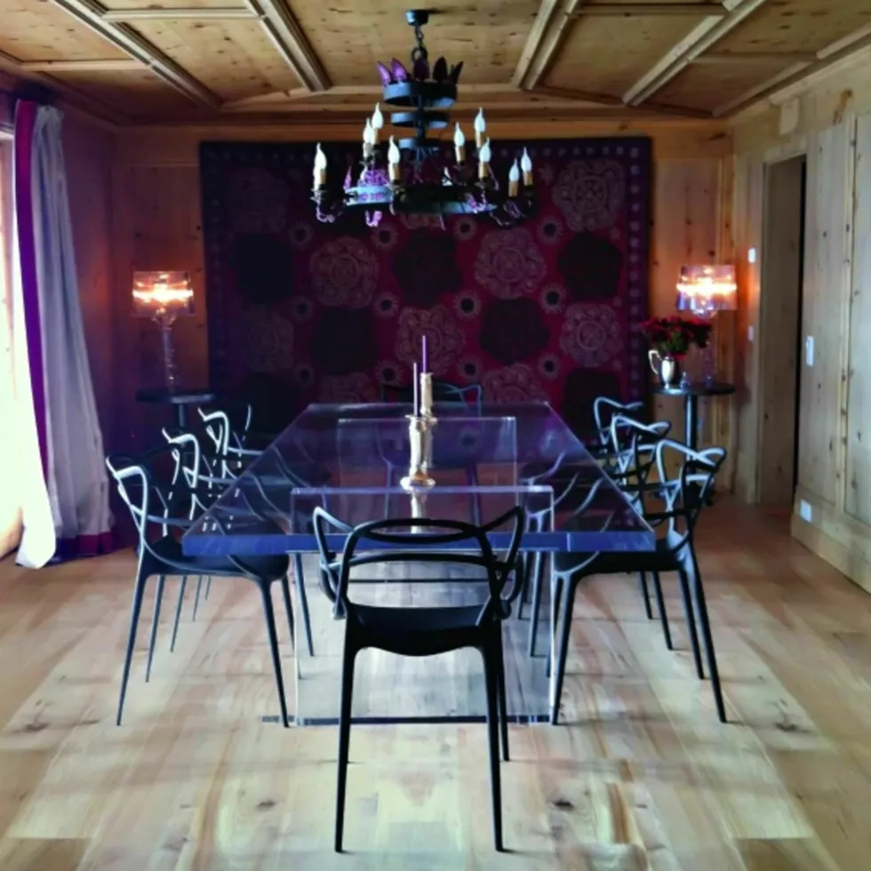 Chaise avec accoudoirs argentée Masters - Kartell