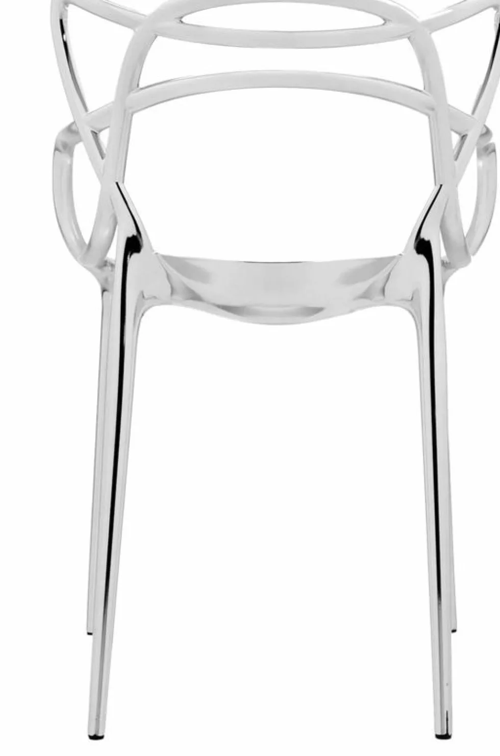 Chaise avec accoudoirs argentée Masters - Kartell