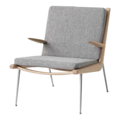 Chaise avec accoudoirs chêne huilé et acier Hallingdal 130 Boomerang HM2 - &tradition