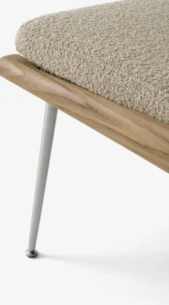 Chaise avec accoudoirs chêne huiléet acier Karakorum 003 Boomerang HM2 - &tradition