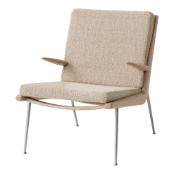 Chaise avec accoudoirs chêne huiléet acier Karakorum 003 Boomerang HM2 - &tradition