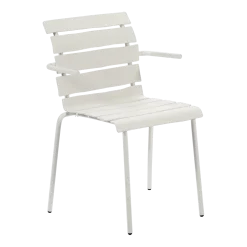Chaise avec accoudoirs de jardin en métal blanc 56x55x82cm - valerie_objects