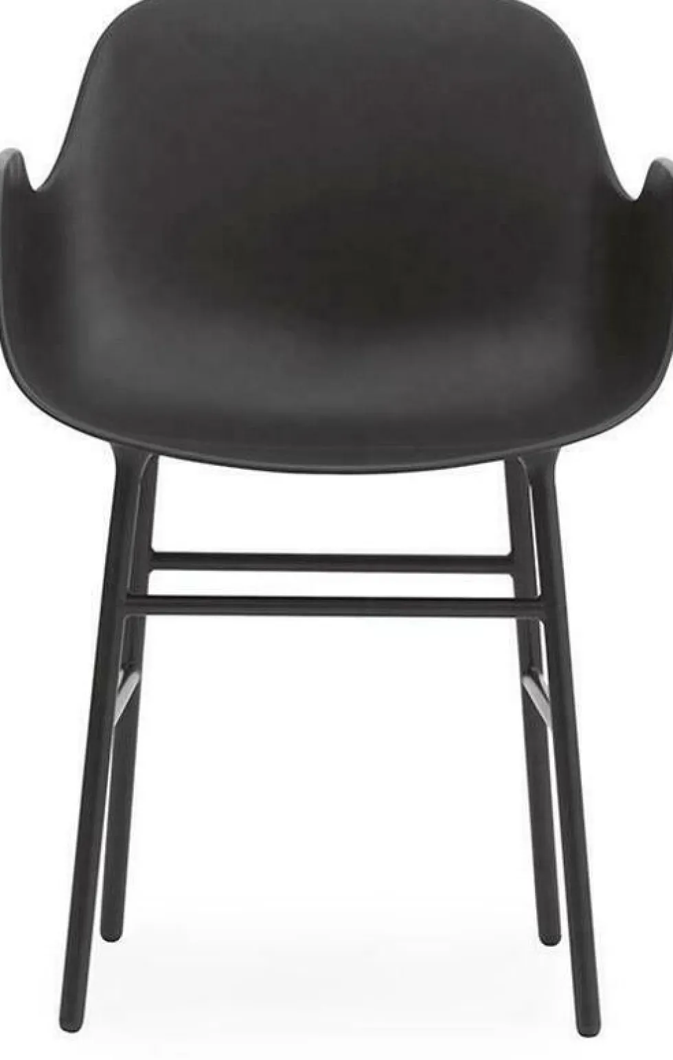 Chaise avec accoudoirs en acier et pp noir Form - Normann Copenhagen