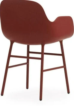 Chaise avec accoudoirs en acier et pp rouge Form - Normann Copenhagen