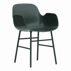 Chaise avec accoudoirs en acier et pp vert Form - Normann Copenhagen