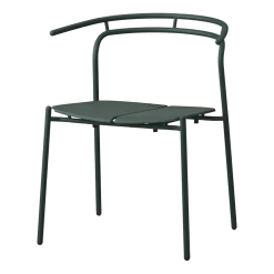 Chaise avec accoudoirs en acier vert Novo - AYTM