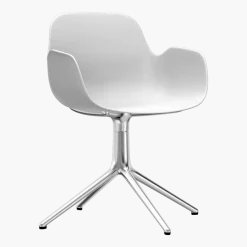 Chaise avec accoudoirs en aluminium et pp blanc Form - Normann Copenhagen
