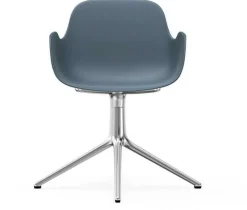 Chaise avec accoudoirs en aluminium et pp bleu Form - Normann Copenhagen
