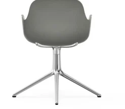 Chaise avec accoudoirs en aluminium et pp gris Form - Normann Copenhagen