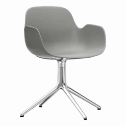 Chaise avec accoudoirs en aluminium et pp gris Form - Normann Copenhagen