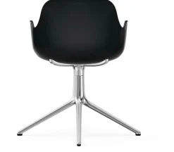 Chaise avec accoudoirs en aluminium et pp noir Form - Normann Copenhagen