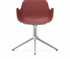 Chaise avec accoudoirs en aluminium et pp rouge Form - Normann Copenhagen