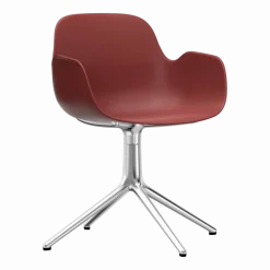 Chaise avec accoudoirs en aluminium et pp rouge Form - Normann Copenhagen