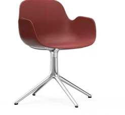 Chaise avec accoudoirs en aluminium et pp rouge Form - Normann Copenhagen