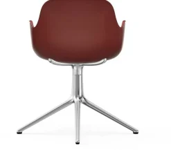 Chaise avec accoudoirs en aluminium et pp rouge Form - Normann Copenhagen