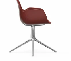 Chaise avec accoudoirs en aluminium et pp rouge Form - Normann Copenhagen