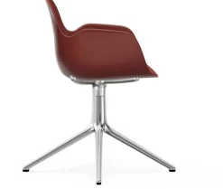 Chaise avec accoudoirs en aluminium et pp rouge Form - Normann Copenhagen