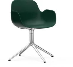 Chaise avec accoudoirs en aluminium et pp vert Form - Normann Copenhagen