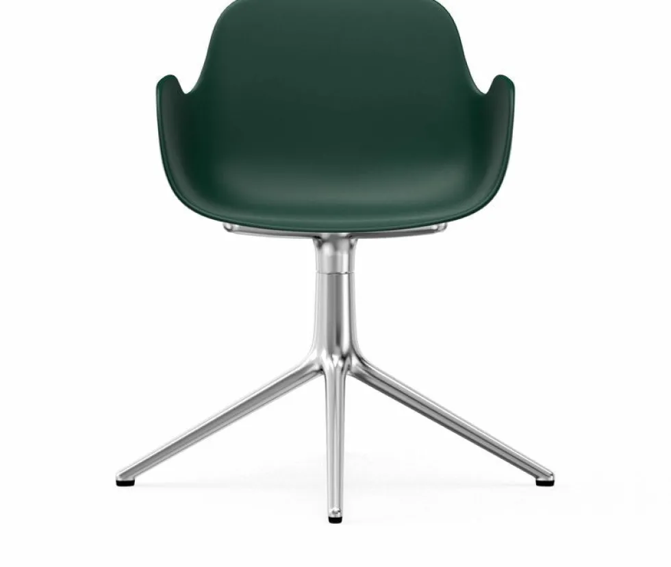 Chaise avec accoudoirs en aluminium et pp vert Form - Normann Copenhagen