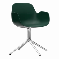 Chaise avec accoudoirs en aluminium et pp vert Form - Normann Copenhagen